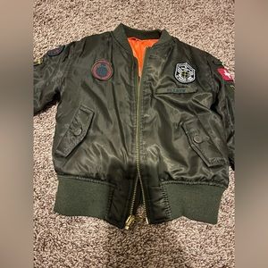 Reversible boys bomber jacket